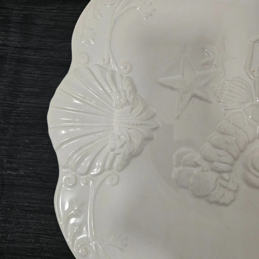 Sanor Ceramica Portugal White Lobster Serving Platter 19